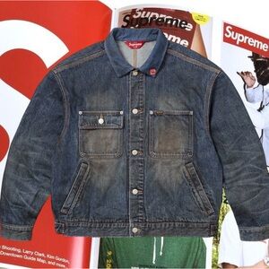 Supreme Distressed Selvedge Jacket L